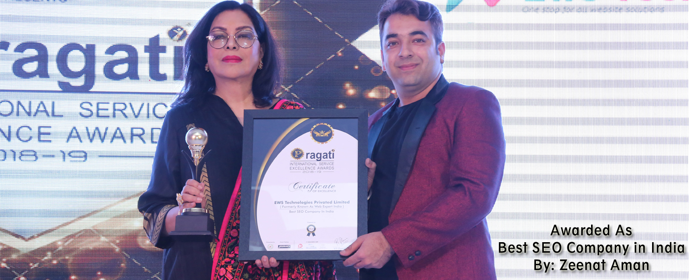 EWS TECHNOLOGIES Won Best Web Designing Company in India Award 2018